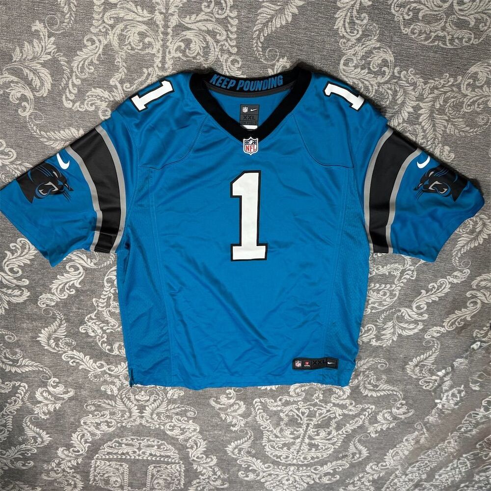 Nike Carolina Panthers Cam Newton Men's Jersey Blue 2XL Football